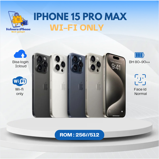 IPHONE 15 PRO MAX 256GB/512GB WIFI ONLY FULLSET SECOND GOOD CONDITIONS iphone 15 PRO MAX