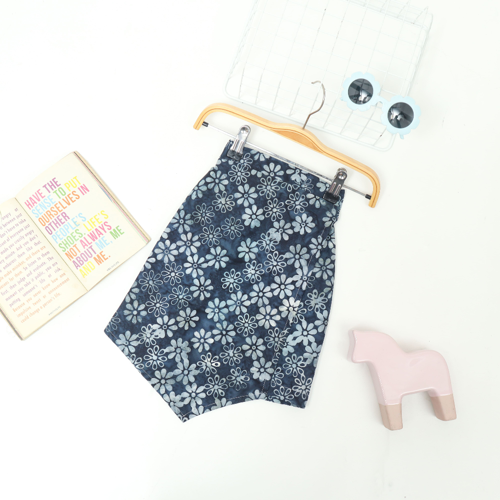 Rok Batik Anak Asimetris Double Layer | Rok Kartini Anak | Rok Batik Sekolah Perempuan