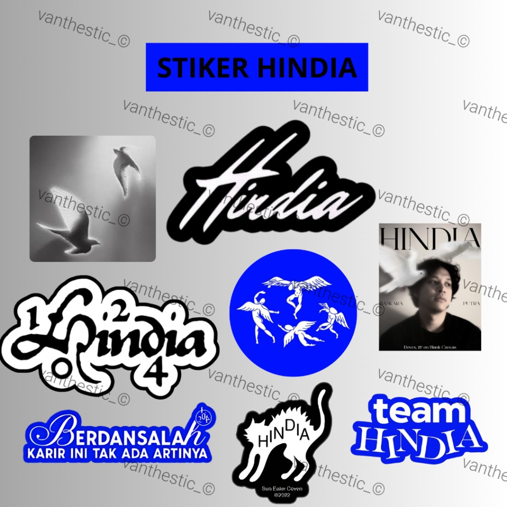 Stiker Hindia | Stiker Set Hindia | Hindia
