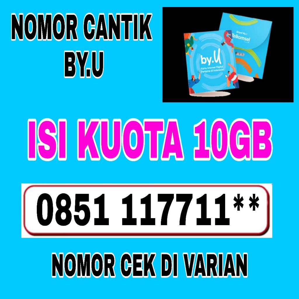 Kartu Perdana by.u nomor cantik kartu by.u suport jaringan 5G