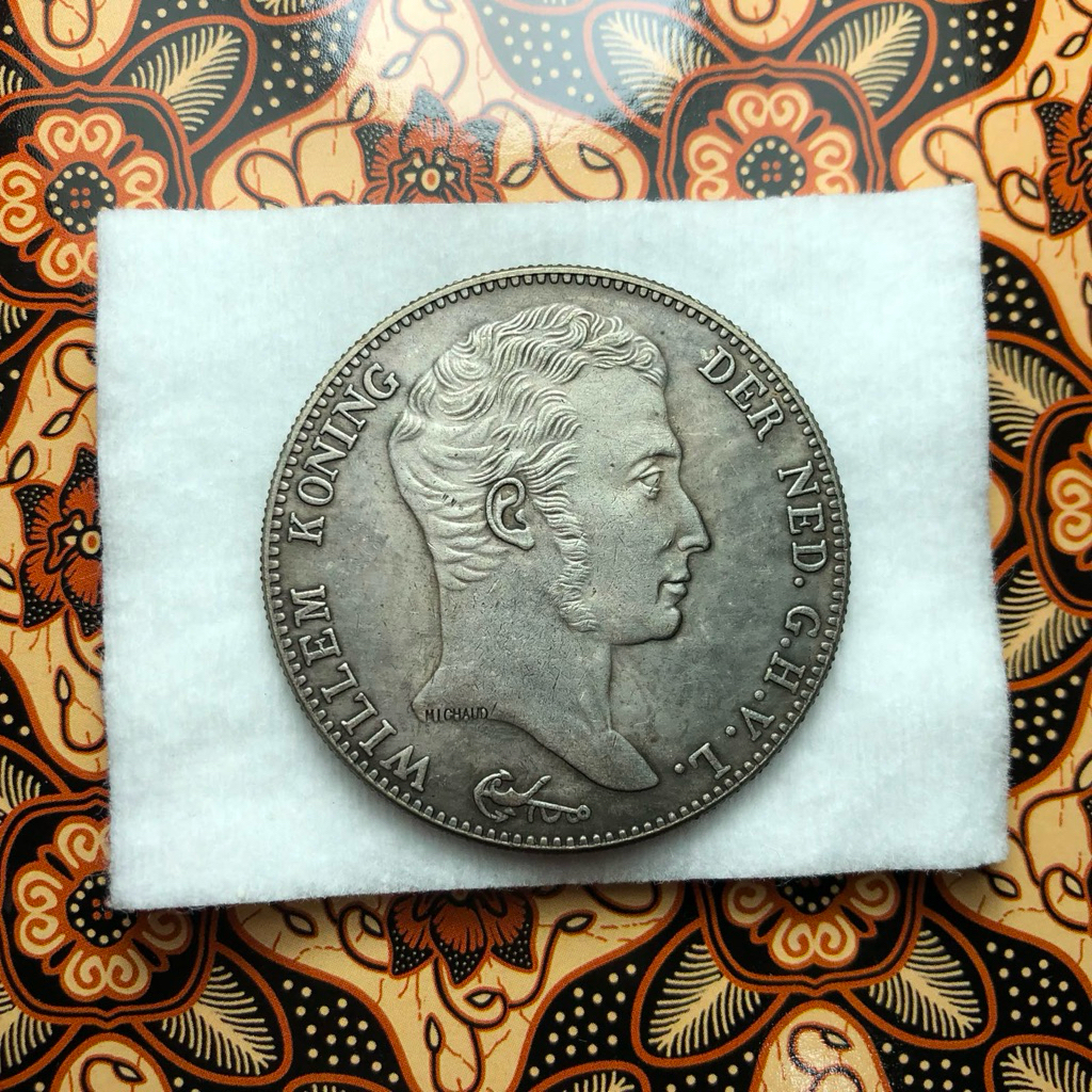 Koin Willem 3 Gulden tahun 1818