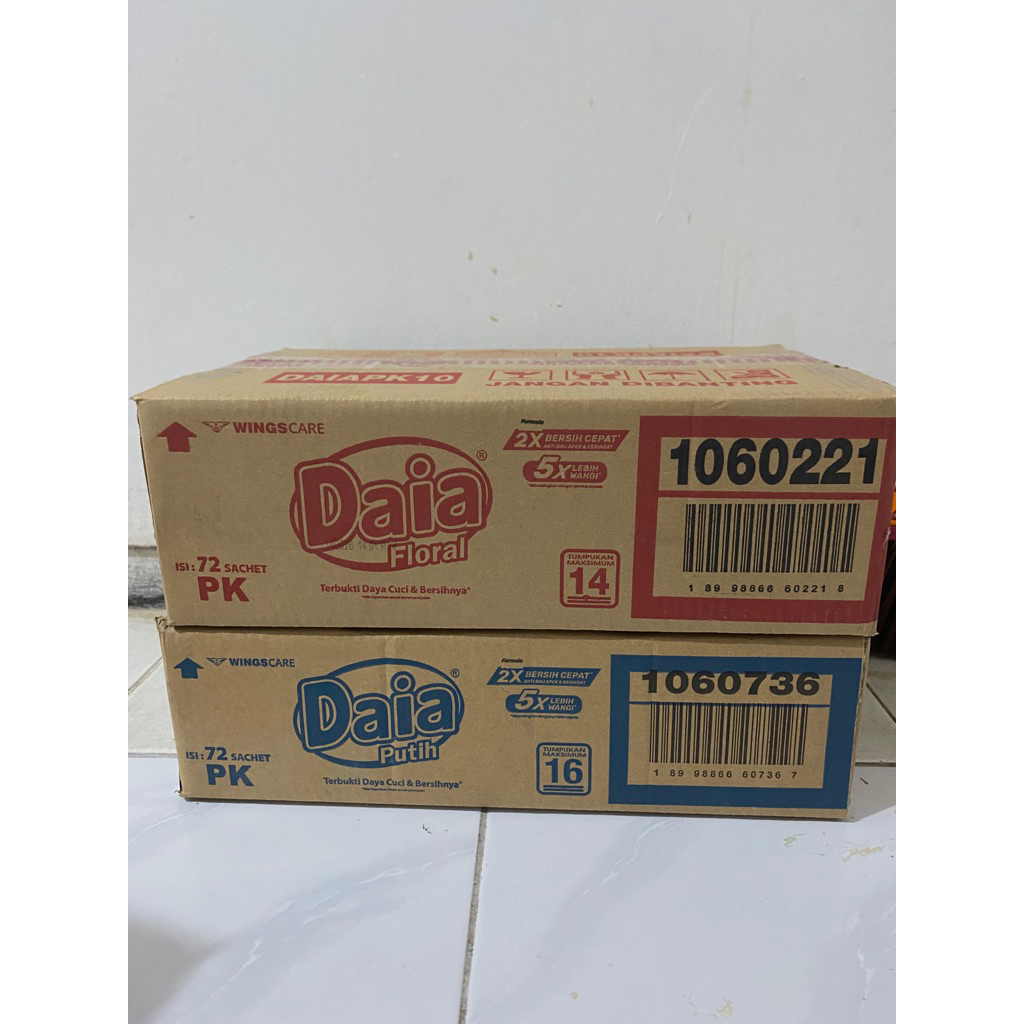 Daia Detergent Bubuk Sachet 72 sachet(12renceng)