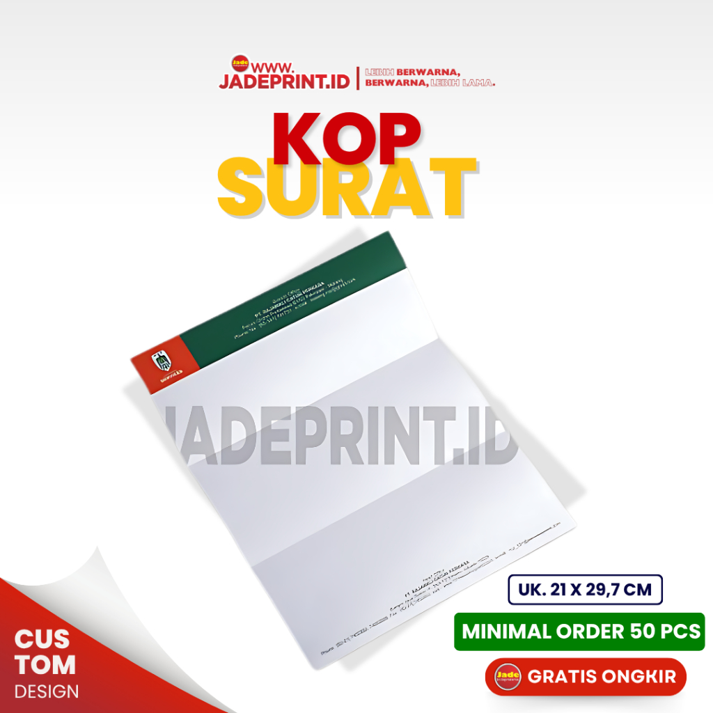 [JADE] Kop Surat A4 Kop Surat Custom Kop Surat Perusahaan Kop Surat Garuda Kop Surat Garuda Kop Sura