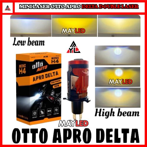 OTTO APRO DELTA DOUBLE LASER OTTO APRO LASER HIGH BEAM SELENOID SOKET H4 HEADLAMP