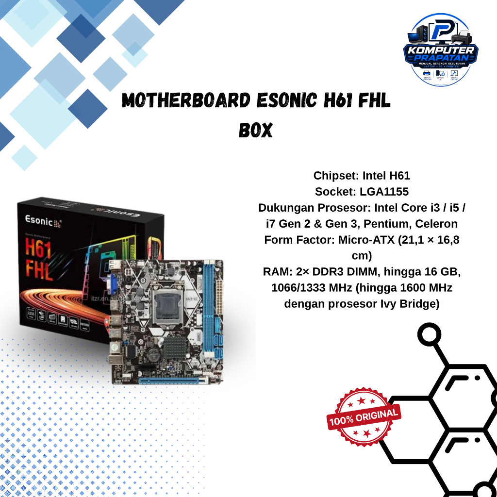 Motherboard Esonic H61FHL LGA1155 H61