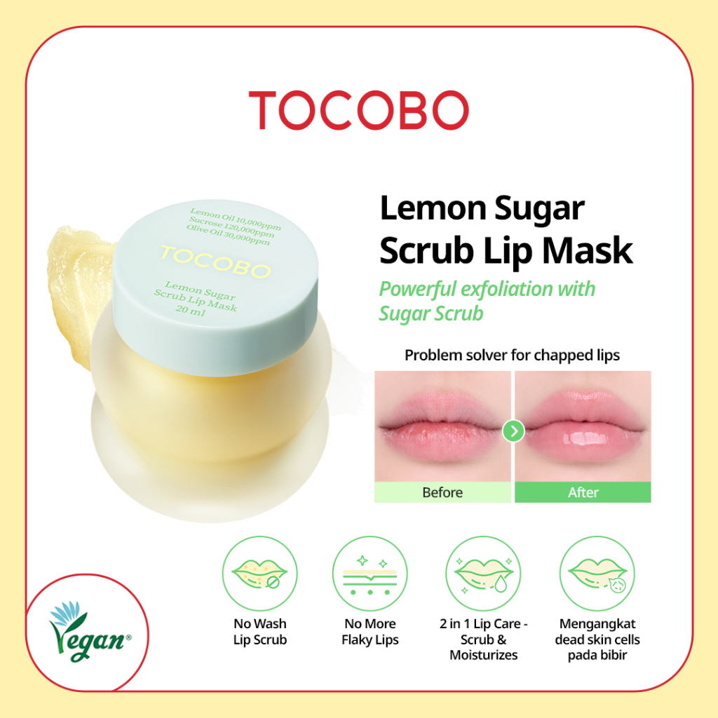 TOCOBO Lemon Sugar Scrub Lip Mask 20ml