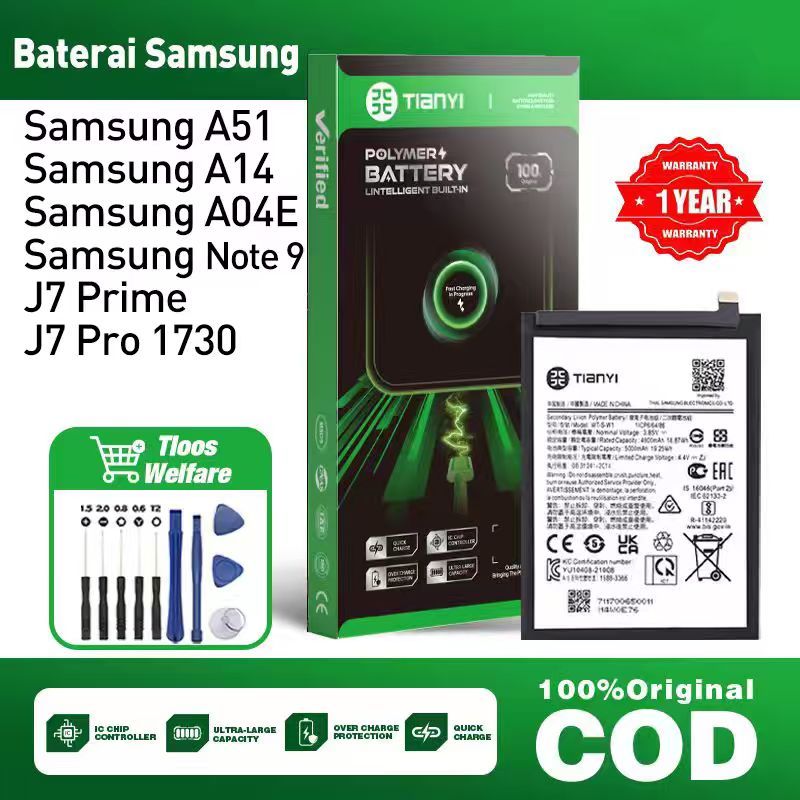 Baterai Samsung A51 / Samsung A10 / M10 / Samsung Note 9 / Samsung J7 Pro Hp Batrei Battery Promo Mu