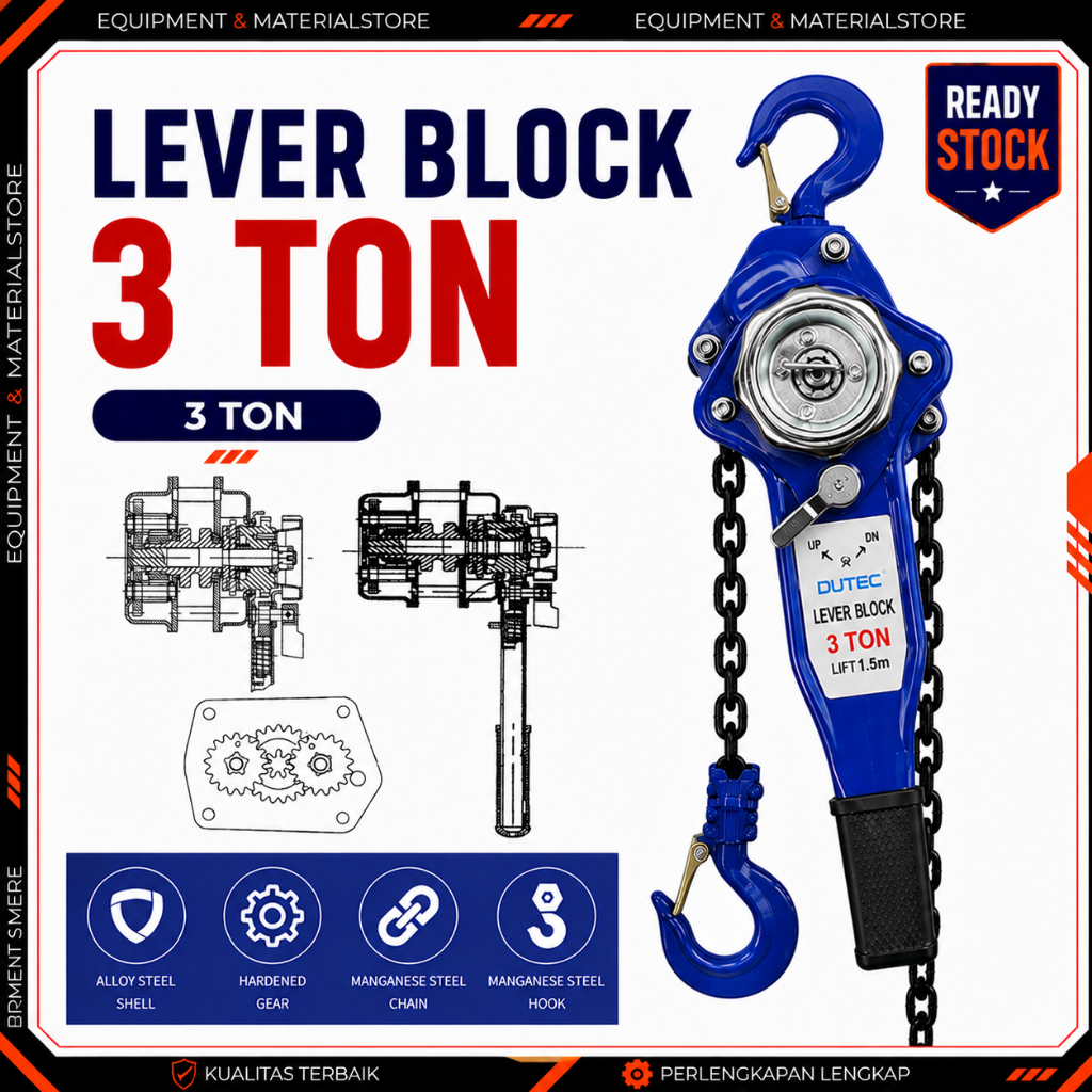 DUTEC Lever Block / Lever Hoist 3 Ton