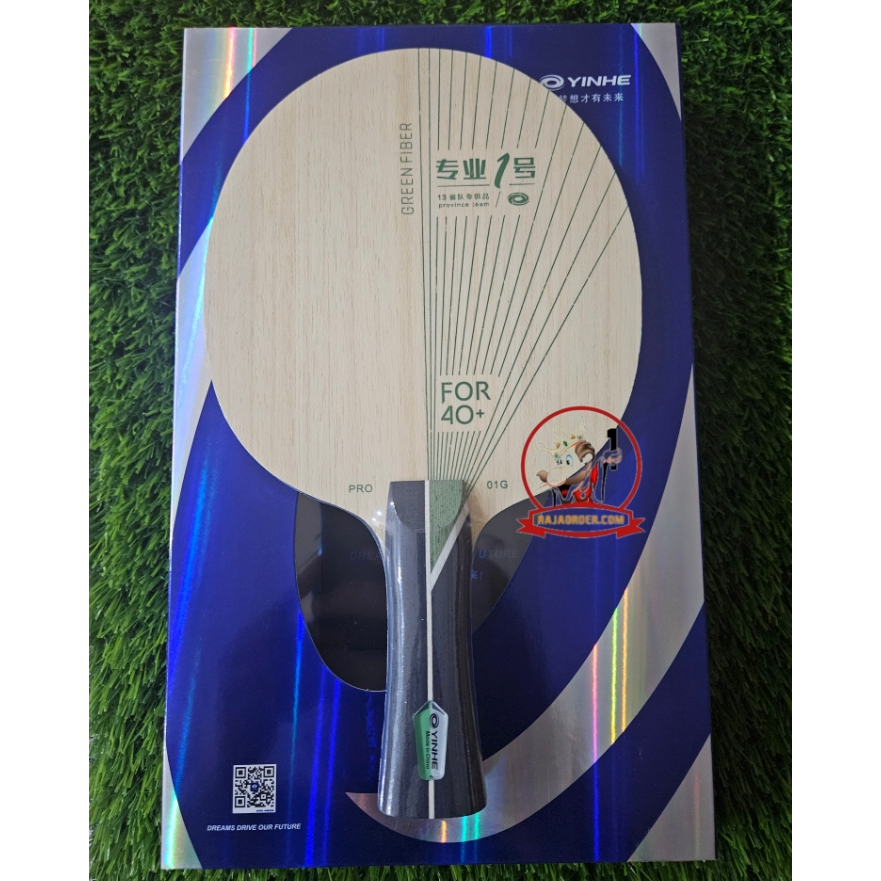 Yinhe Pro 01 GREEN ALC - Kayu Pingpong Carbon Bet Bat Blade Tenis Meja PRO01