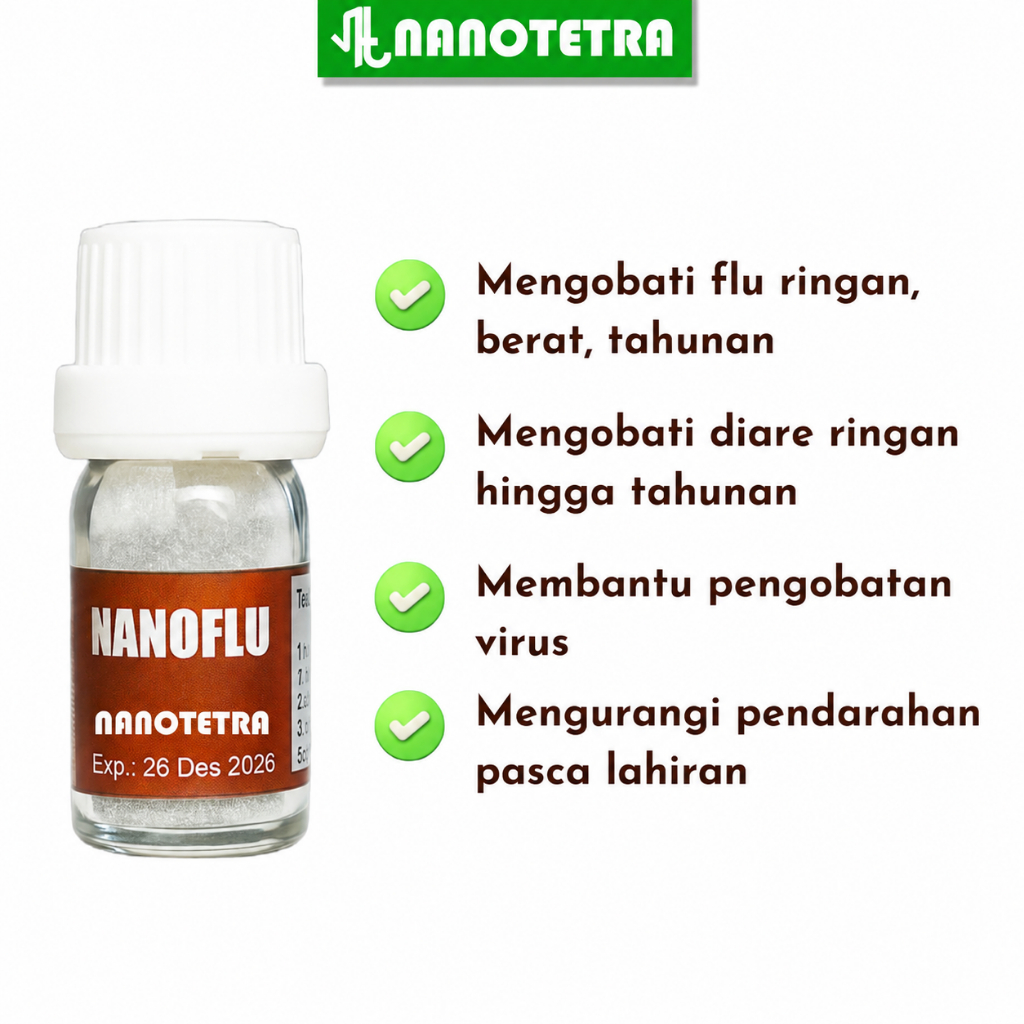 Nanotetra - NANOFLU obat kucing untuk flu akut  tahunan yang tidak sembuh-sembuh 5ml