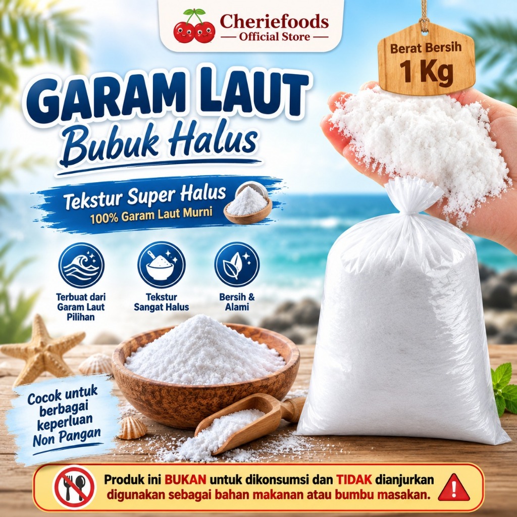 Garam Laut Halus 1Kg – Garam Laut Asli Murni