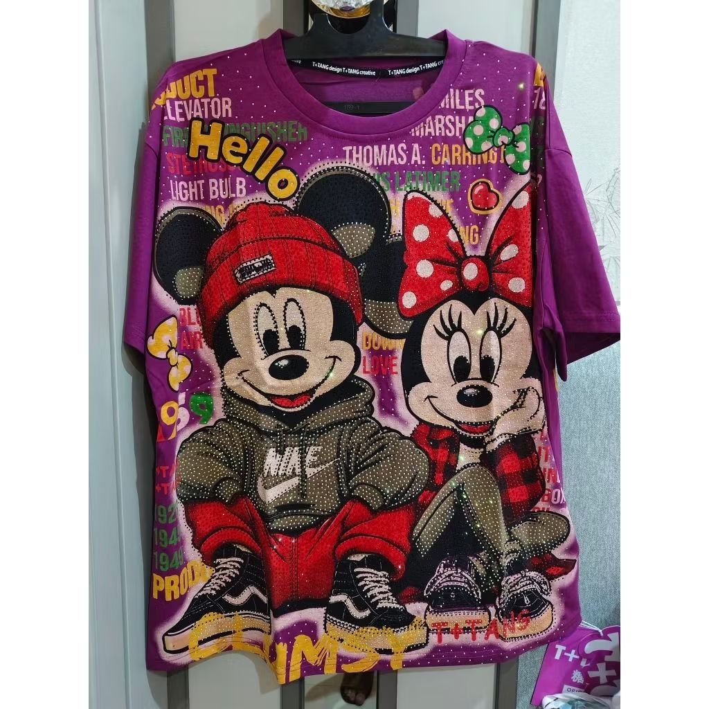 Kaos Blink2 Premium T-Tang Mickey Minnie Purple