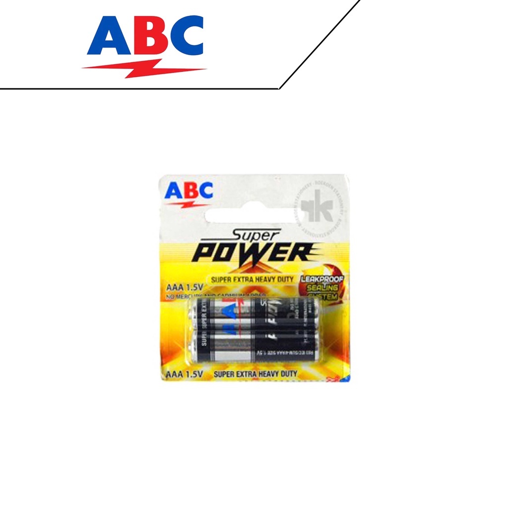 ABC BATERAI SUPER POWER R-03 AAA HITAM
