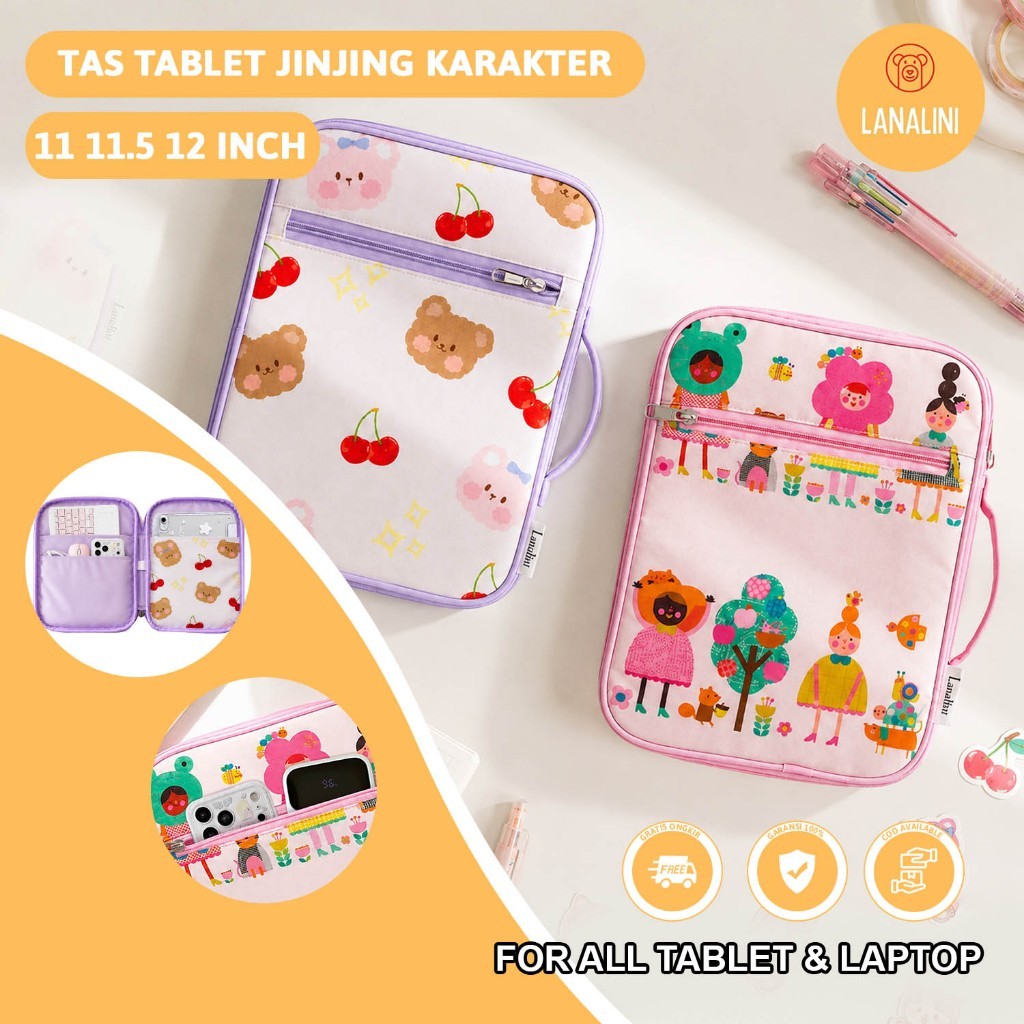 Tas Jinjing Tablet Sleeve Pouch Slingbag Puffy Sarung Bag Case iPad Tab Huawei Samsung 10 11 11.5 12