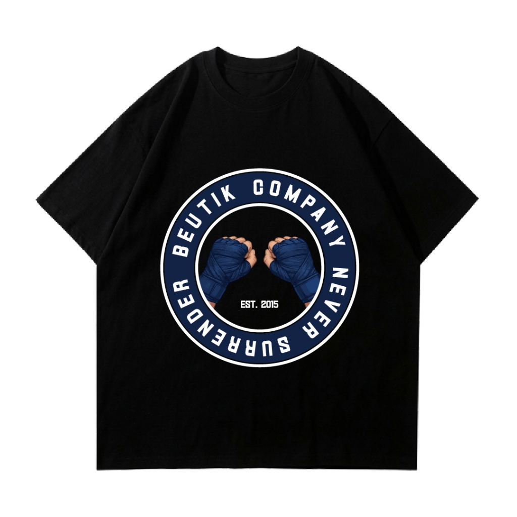 T-shirt Beutik Never Surrender| Beutik Company | Kaos Bobotoh | Casual
