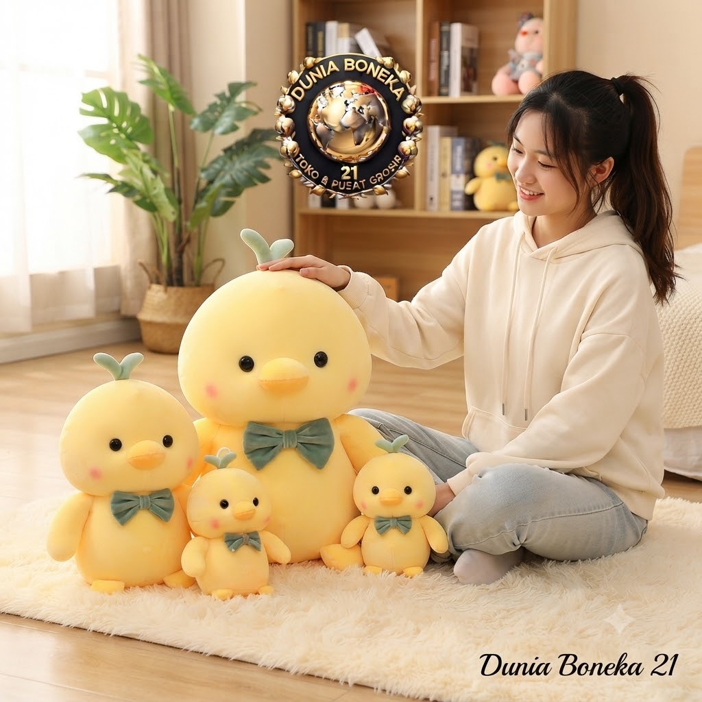 Boneka Bebek Berdiri Memakai Pita Lucu Mainan Anak Perempuan Mewah