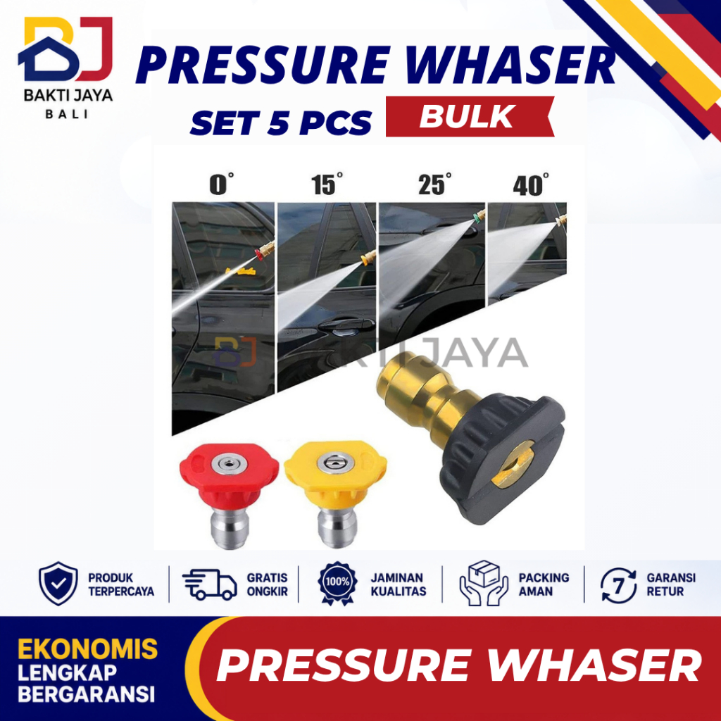 Pressure Washer Nozzle 5 Pcs / Spray Nozzle Tip Jet Cleaner