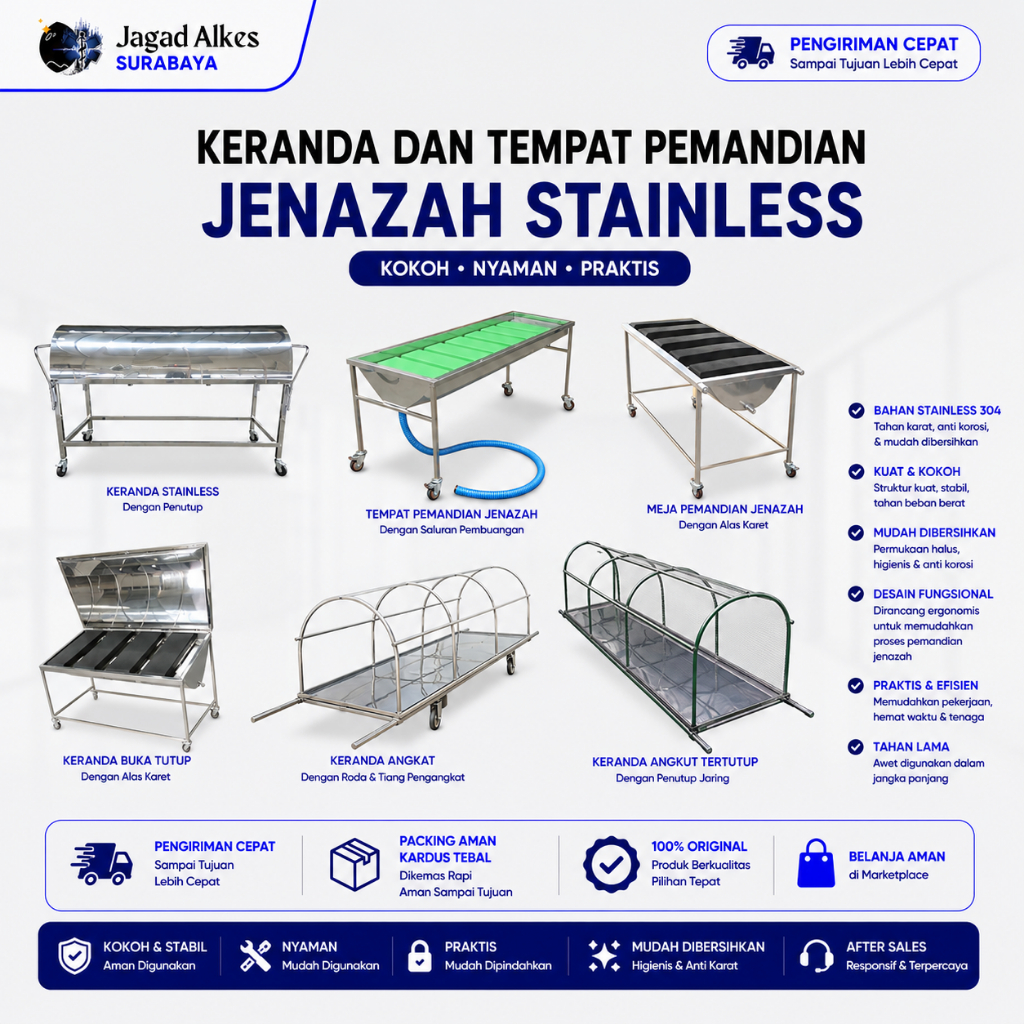 Keranda Pemandian Jenazah Tempat Jenazah Stainless