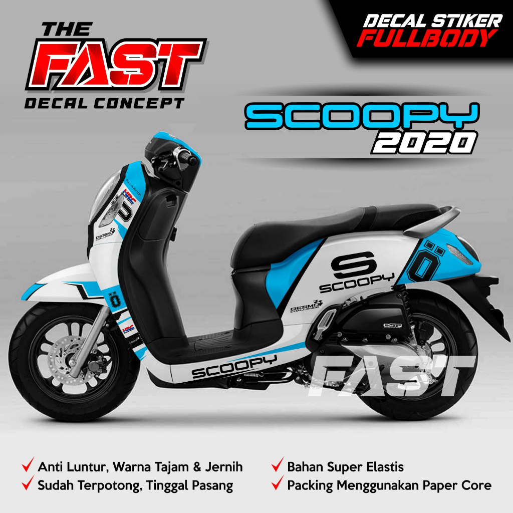 Decal Sticker Custom Full Body SCOOPY NEW ohlins 2020-2023 Decal Stiker Variasi Motor SCOOPY NEW Str