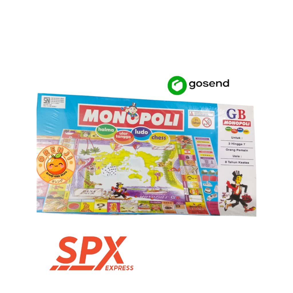 MONO POLI wayang. Mainan tradisional indonesia, 5in1. mono poli, ludo, ular tangga, catur dan halma