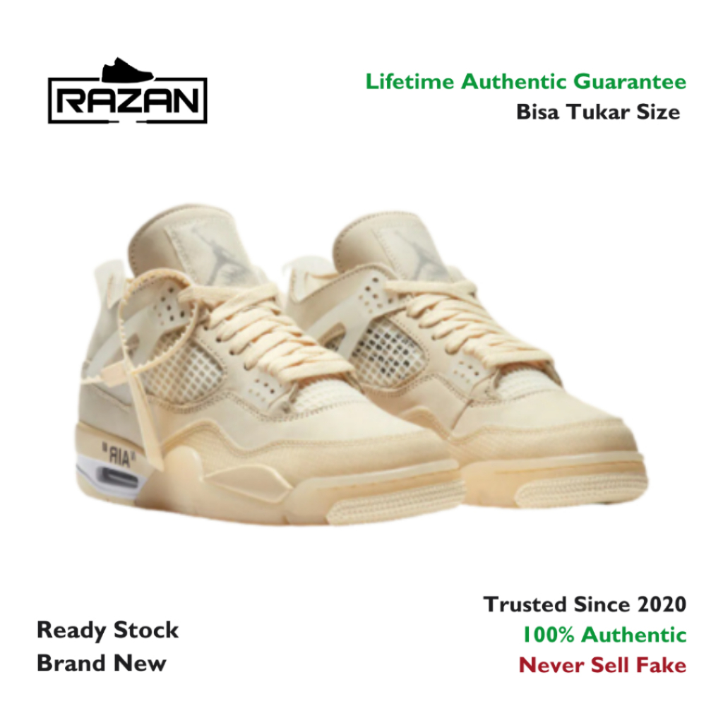 Air Jordan 4 Off White Sail 100% Authentic Original