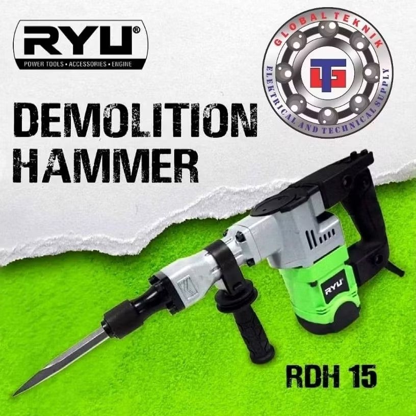 Mesin Bor Bobok Beton RYU RDH 15 - Demolition Hammer RYU RDH 15 - Jack Hammer Dril RYU