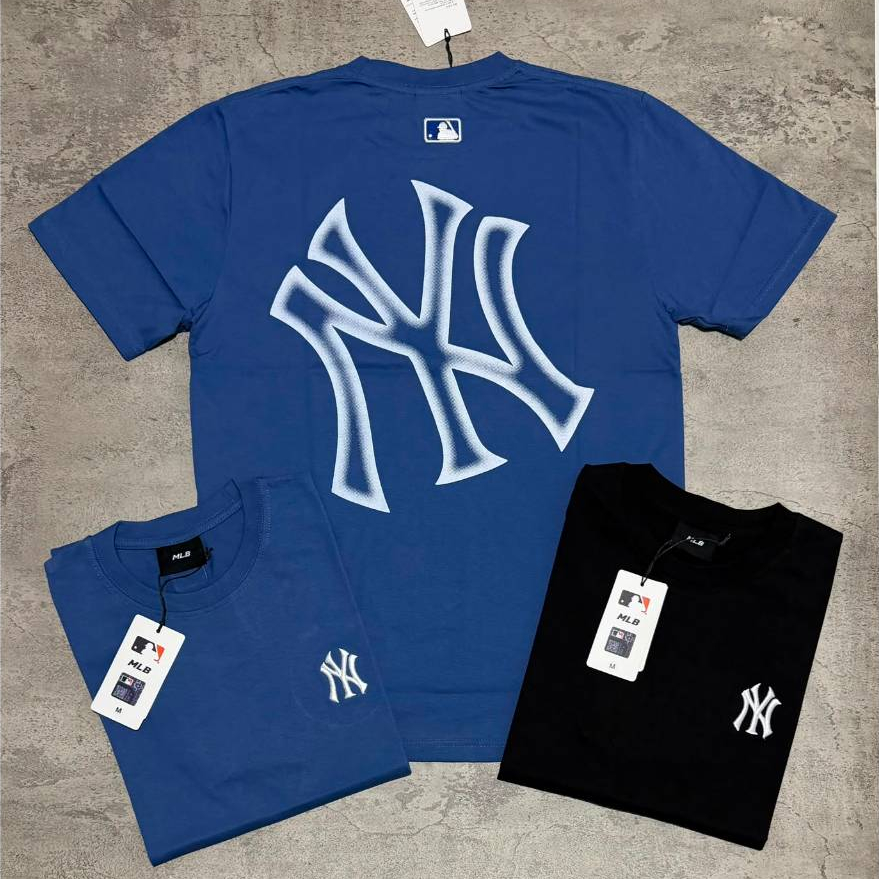 Kaos Branded MLB NY Signature Logo//Baju Kaos NY Bordir Logo//Kaos Branded Unisex