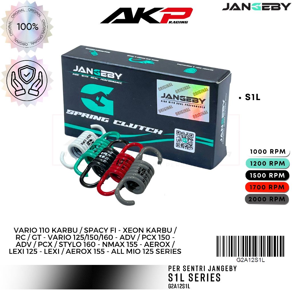 JANGEBY Clutch Shoe Spring S1L - Per Sentri Vario PCX ADV Nmax Mio 125 M3 Per Kampas Ganda Original