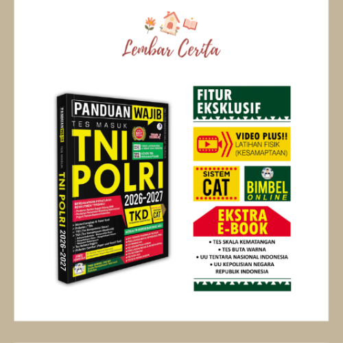Buku Tes Masuk TNI POLRI 2026-2027 Panduan TKD Psikotes TPA Simulasi Online