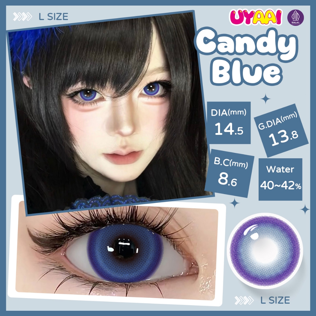 [COD]BLINKA Softlens Cosplay Lensa Kontak Dia 14.5mm 6 Bulan Brown Blue Pink Green Softlen for Party