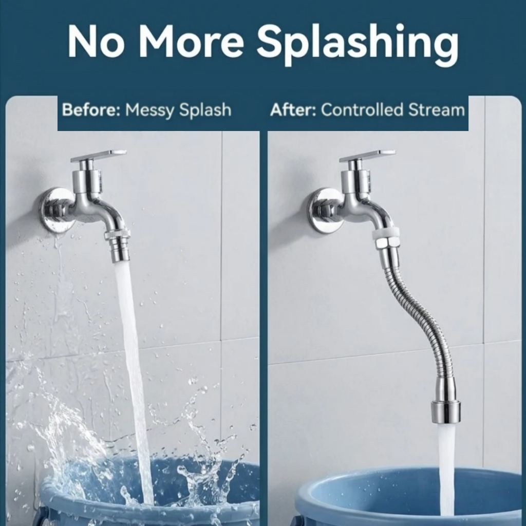 Sambungan Kran Flexible Stainless Steel Faucet Extender Universal Kran Wastafel