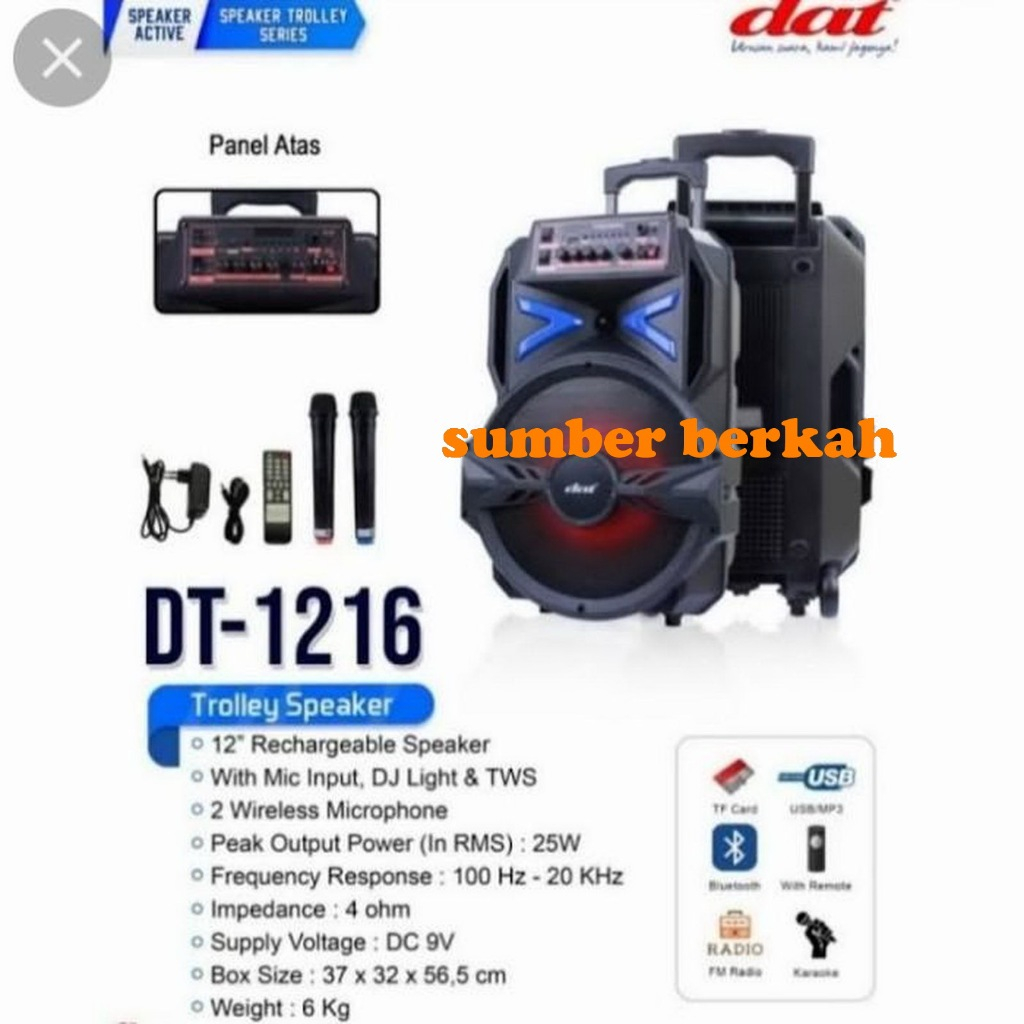 SPEAKER PORTABLE DAT DT1216 12 INCH MEETING DAT DT 1216