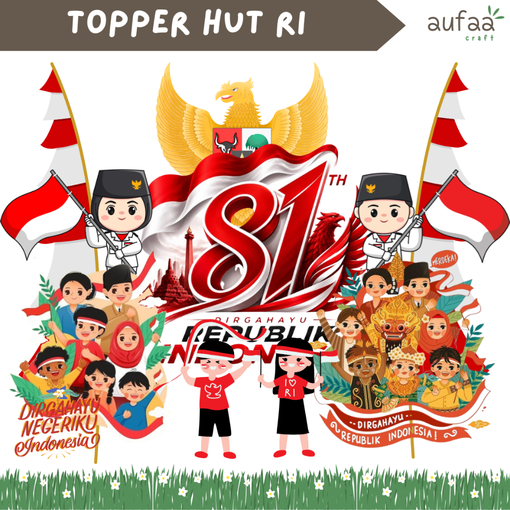 Topper HUT RI | Hiasan Tumpeng