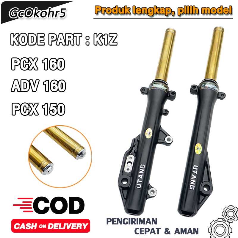 SHOCKBREAKER MODIFIKASI PCX 160, PCX 150, ADV 160 EMAS HITAM KODE K1Z KANAN KIRI TINGGAL PASANG