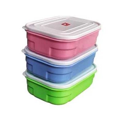 MistingTempat Makan Anak / Lunch Box Tap / Kotak Makan Sekat / Omprong Plastik Murah