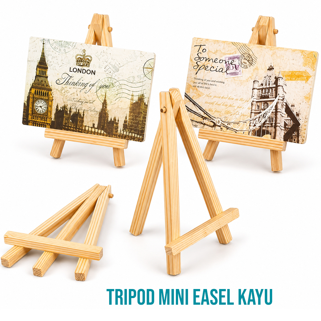 Tripod Mini Easel Kayu  Tripod Kayu Mini  Easel Mini Kayu