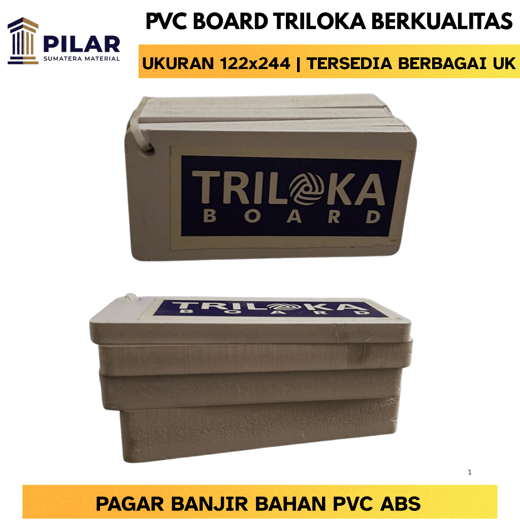 Triloka PVC Board - Foam board PVC Board 122x244 - PVC Board Putih 3mm s/d 18mm Terlengkap - PVC Boa