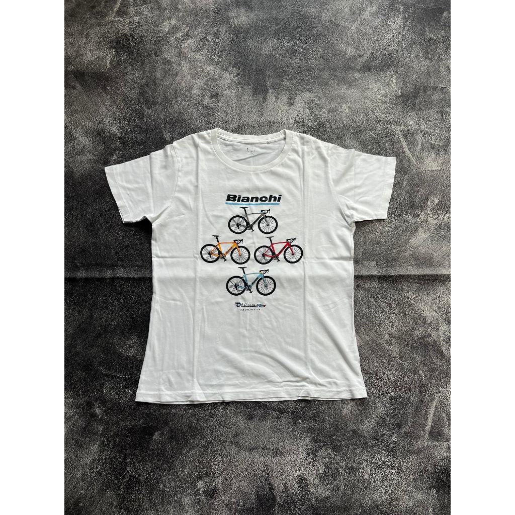 Tshirt Uniqlo UT x Bianchi Bike Kaos Putih ukuran Kids