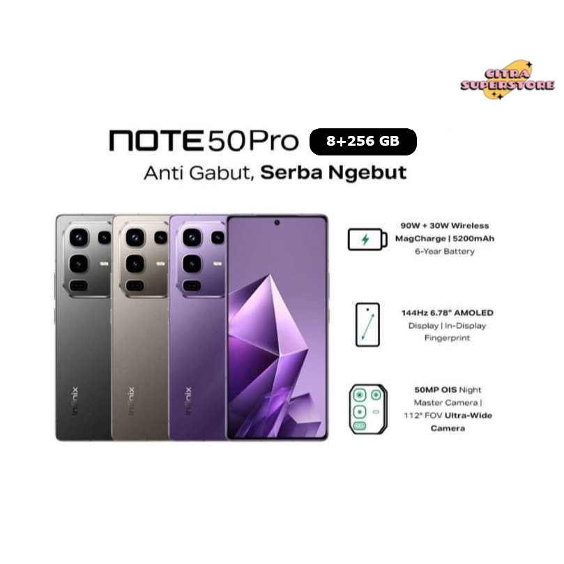 Infinix Note 50 PRO nfc ram 8/256gb Bergaransi