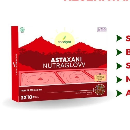 Astaxani Nutraglow Suplemen Kecantikan Kulit Suplemen Astaxanthin 10mg