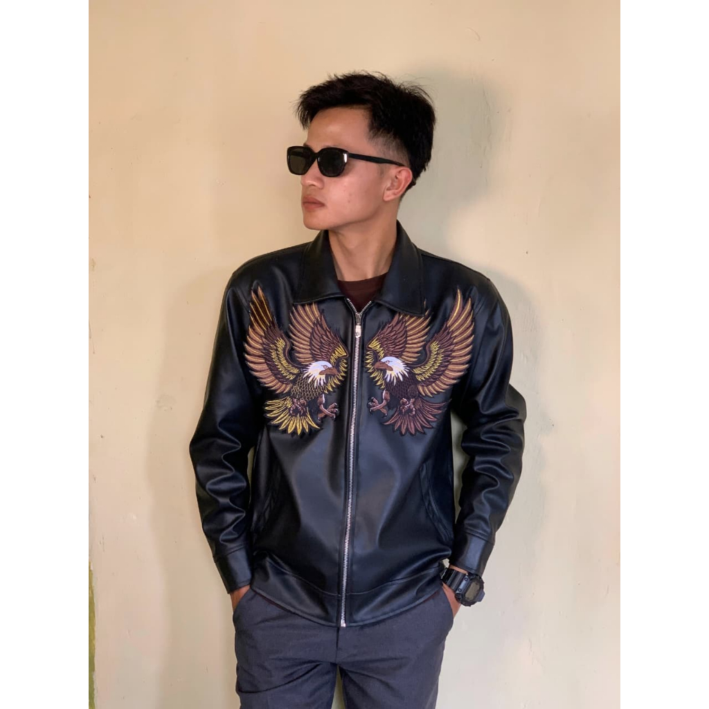 Bordir tempel motif elang patch jaket baju keren gambar garuda