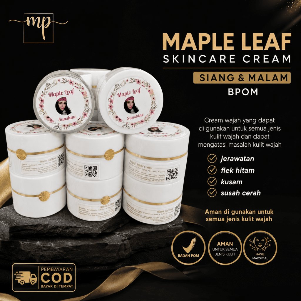 Maple Leaf Cream Siang & Cream Malam Ecer Menghilangkan Flek Hitam Jerawatan