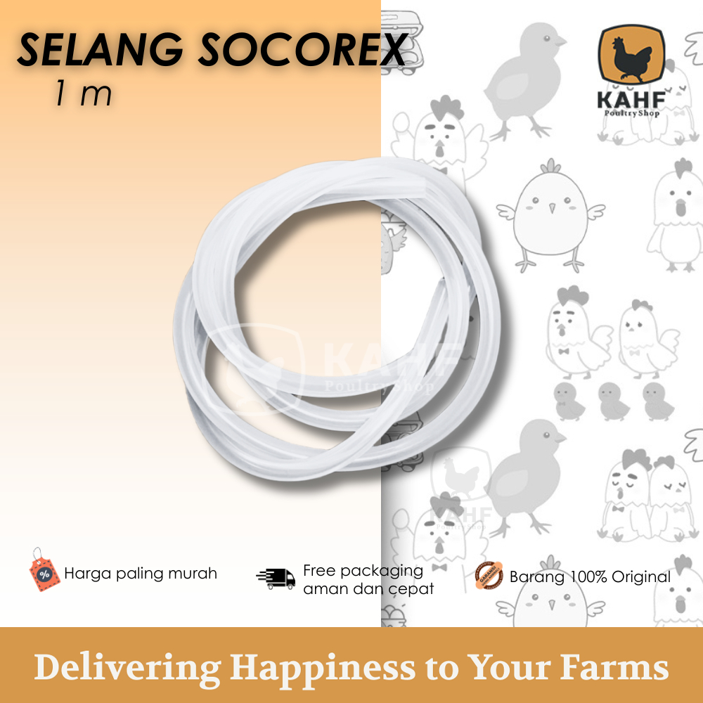 Selang Socorex 1 m Asli Medion Sparepart Suntikan Ayam