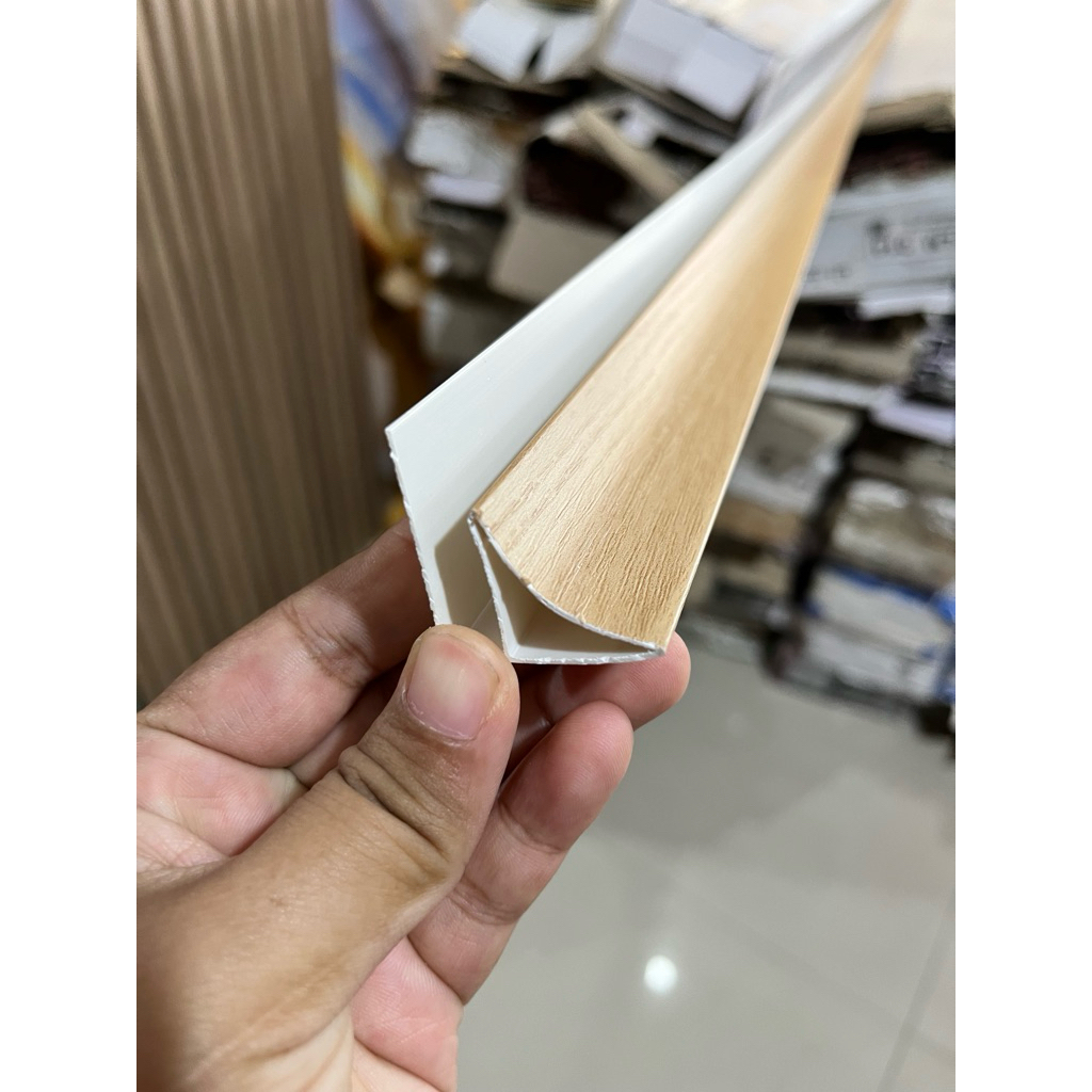 List Plafon Pvc Taco Serat kayu Doff Lengkug profil- (LD L002 KF)
