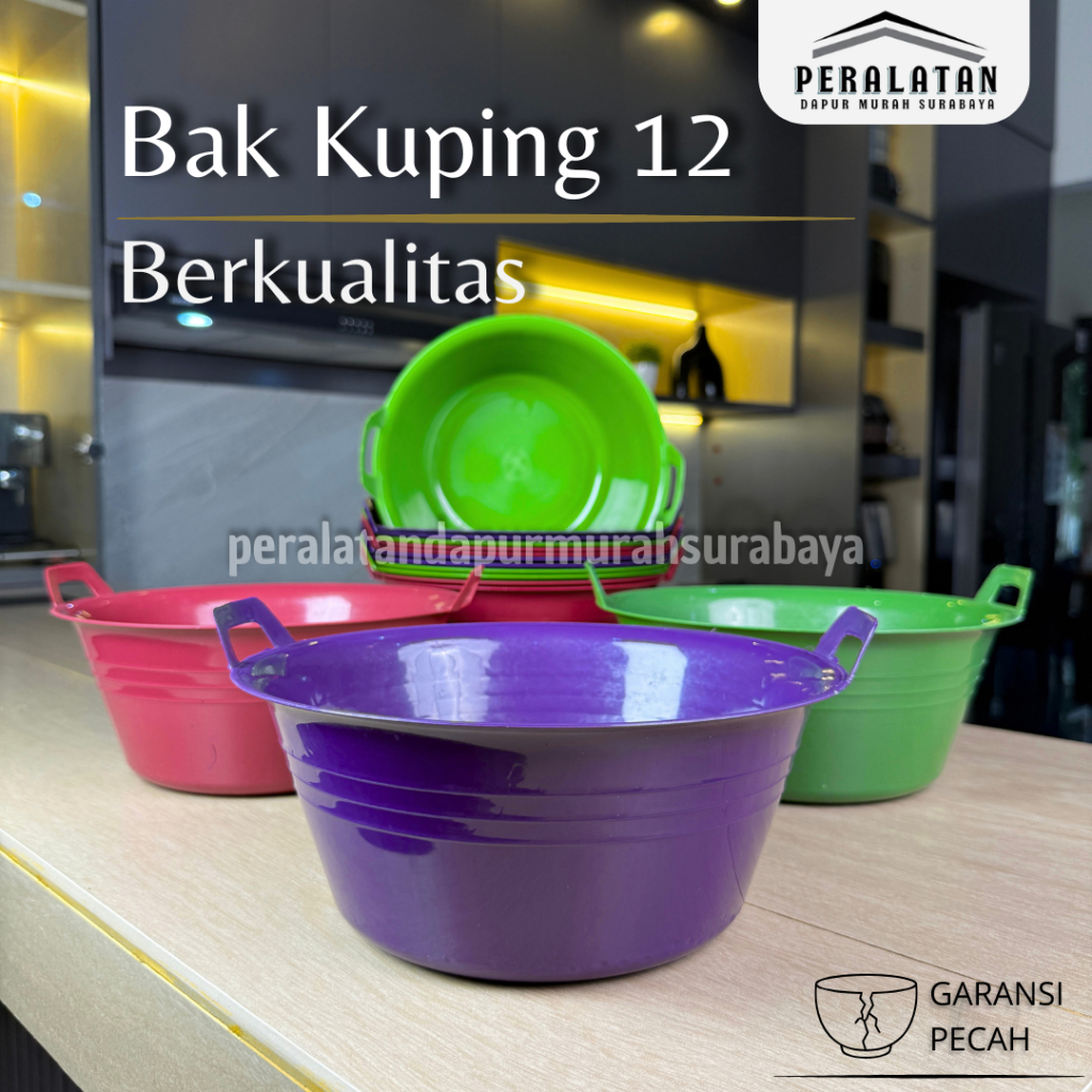 (12 PCS) BAK KUPING MINI UKURAN 12 STB / BAK MANDI PLASTIK /BAK BESAR / BASKOM KUPING / BASKOM HAJAT