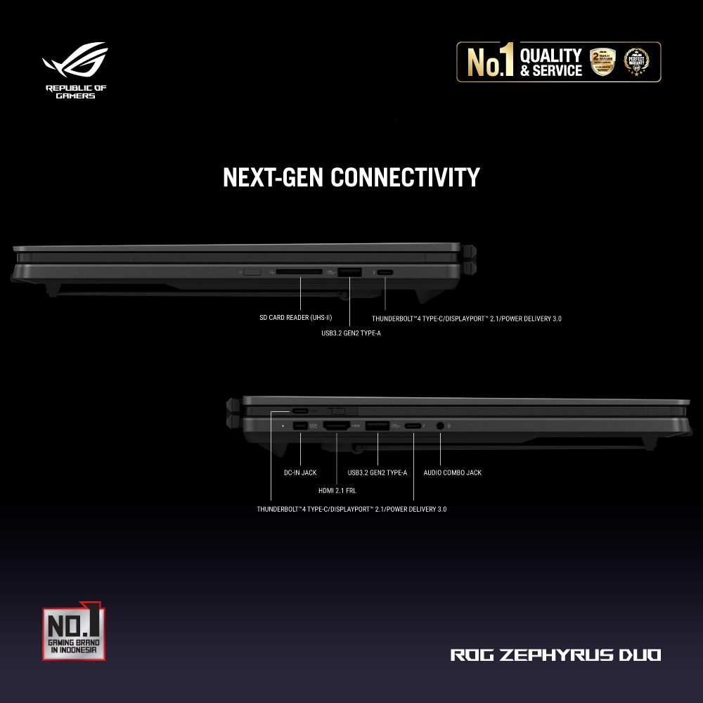 ASUS NB ROG ZEPHYRUS DUO GX651AX-I9N59OL9G-HM 90NR0NT2-M000Y0 ULTRA 9-386H/64GB/2TB/RTX5090 24GB/TS 