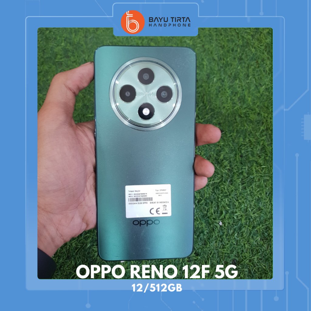 OPPO RENO 12F 5G (12/256GB) | Olive Green | Second / Bekas | A5