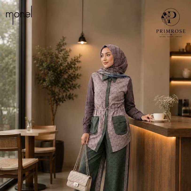 Chain Set - by Monel Boutique - Setelan kasual premium wanita muslimah