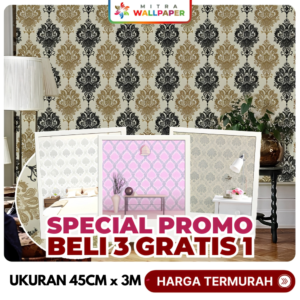 PAKET PROMO Wallpaper Dinding Batik Walpaper Dinding Batik Wallpaper Batik Wallpaper Dinding Motif B