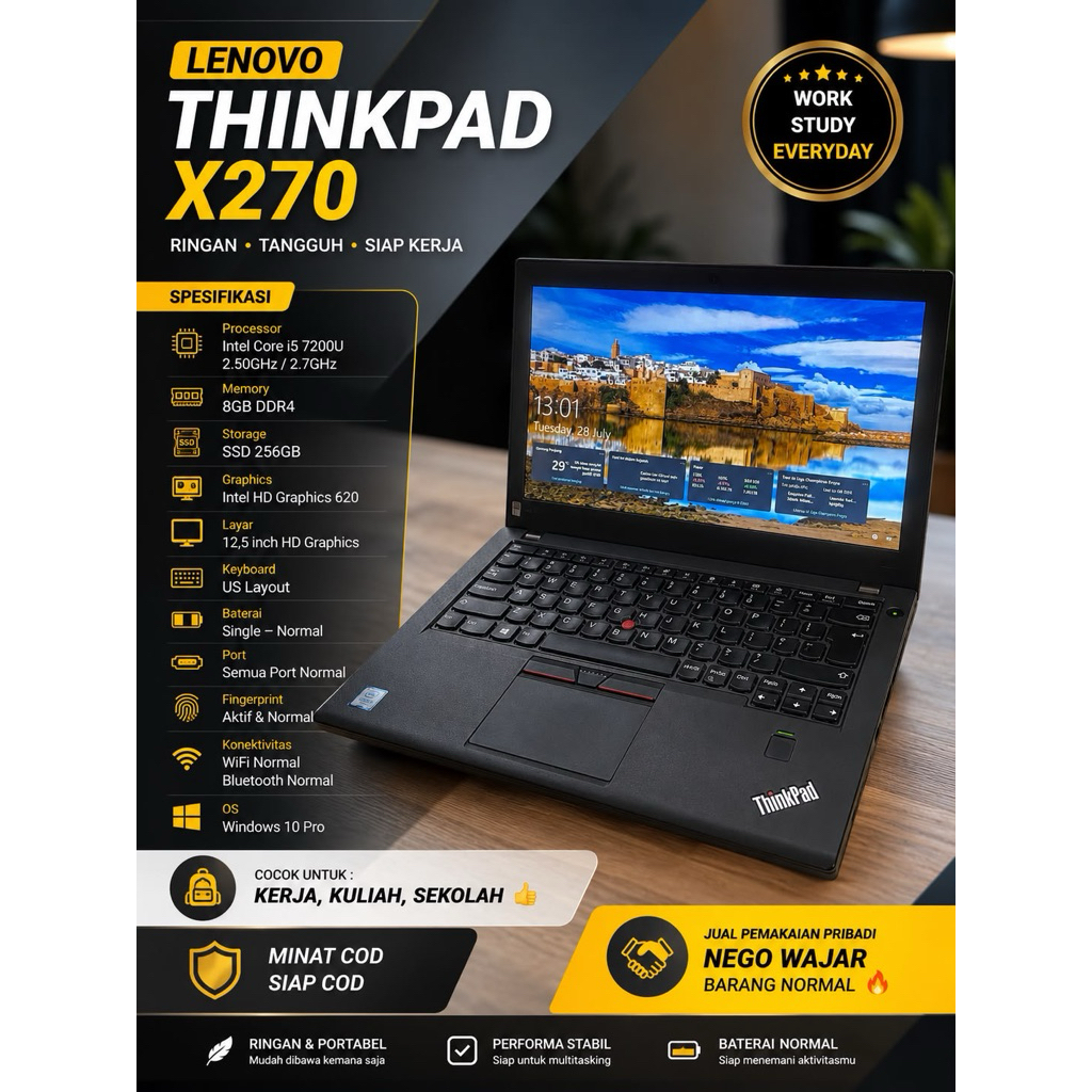 Laptop Lenovo Thinkpad X270